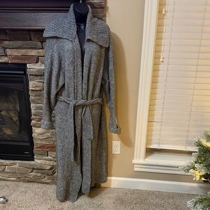 Express Gray Long Knit Coat